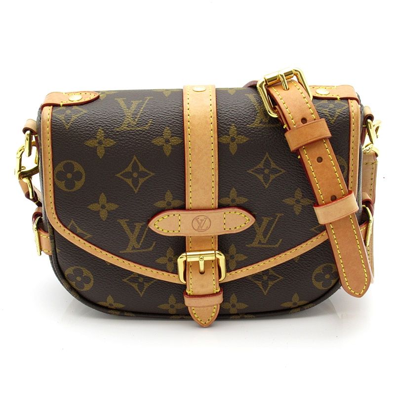 Louis Vuitton Saumur BB Monogram Shoulder Bag Brown