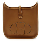 Hermes Evelyne 23 Taurillon Clemence Shoulder Bag Gold