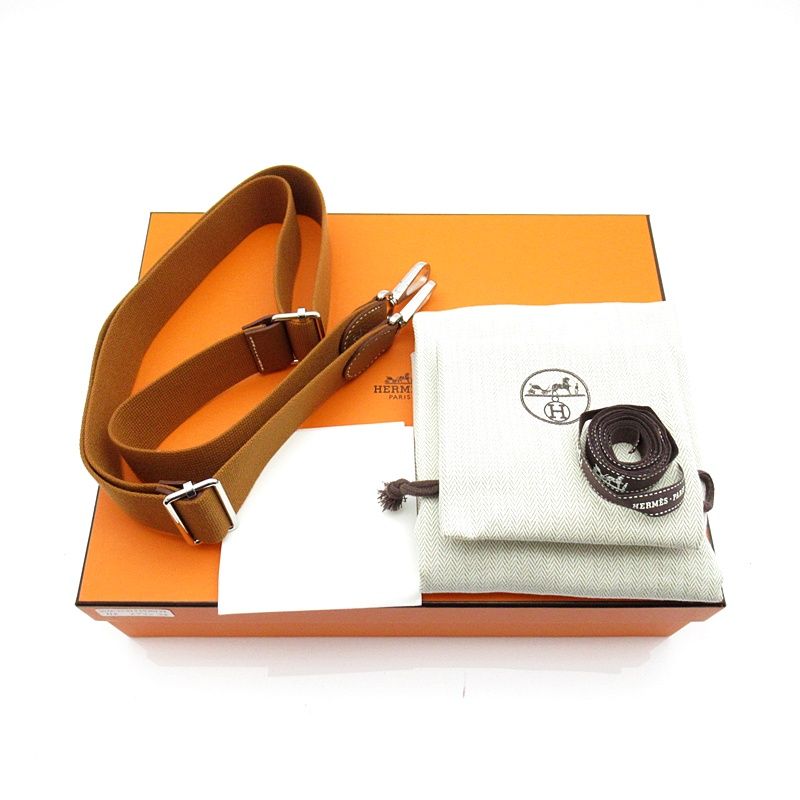 Hermes Evelyne 23 Taurillon Clemence Shoulder Bag Gold — view 9