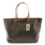 Goyard Saint Louis PM Leather Tote Brown — view 4