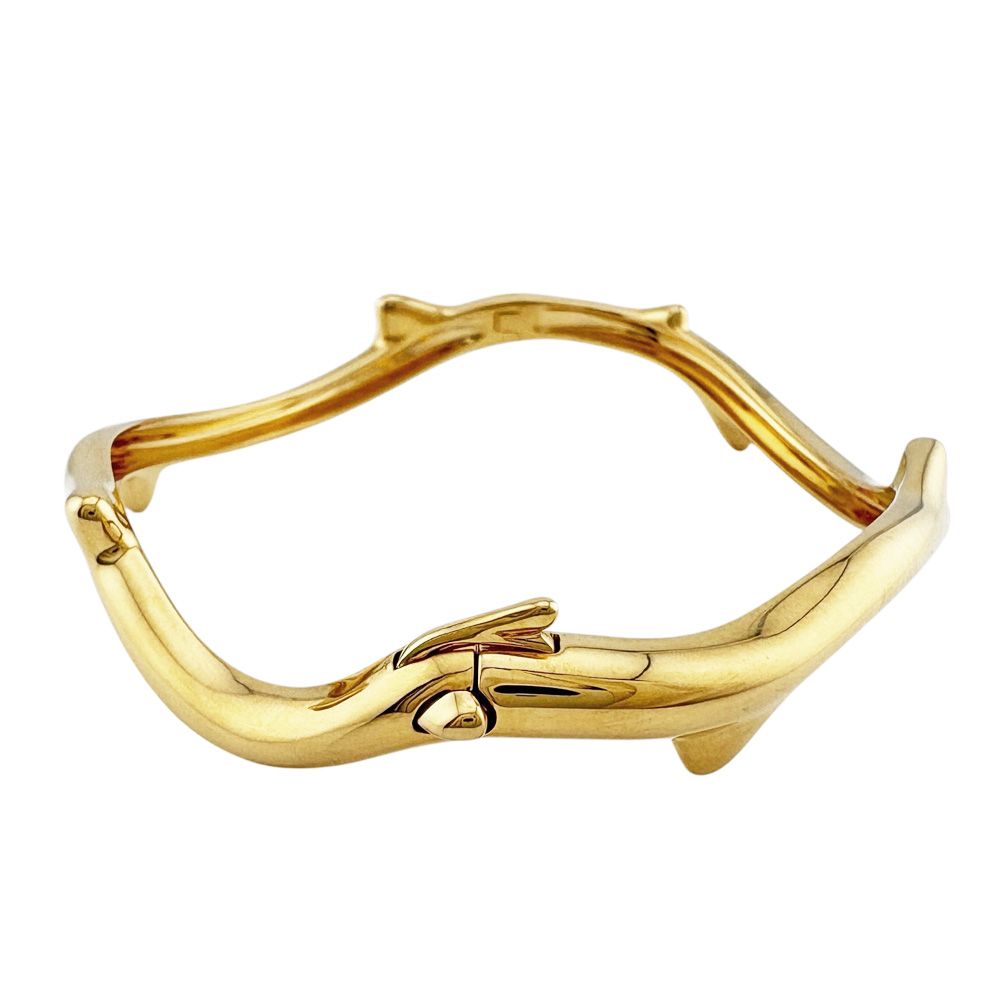 Dior Dio le Bois Duro Bangle 18k Yellow Gold Bracelet — view 4