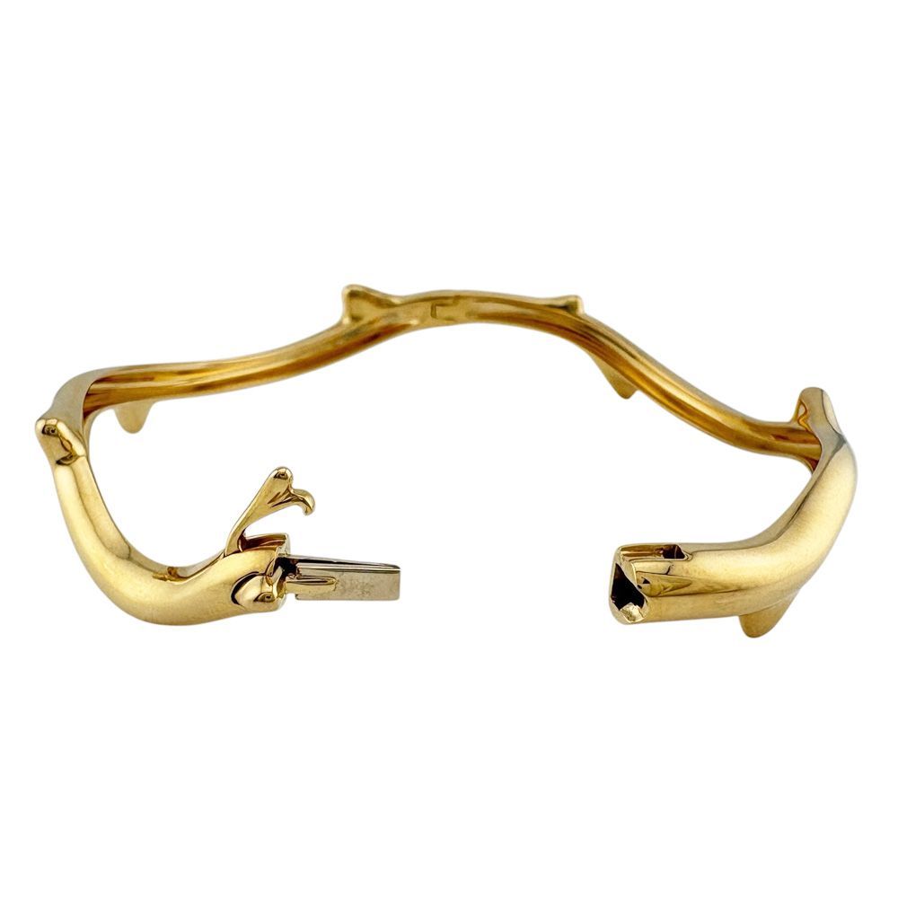 Dior Dio le Bois Duro Bangle 18k Yellow Gold Bracelet — view 5