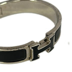 Hermes Bangle Click Silver Black Bracelet — view 5