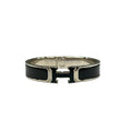 Hermes Bangle Click Silver Black Bracelet