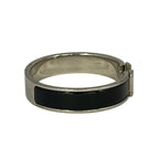Hermes Bangle Click Silver Black Bracelet — view 2