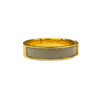 Hermes Bangle Click Gold Gray Beige Bracelet — view 2