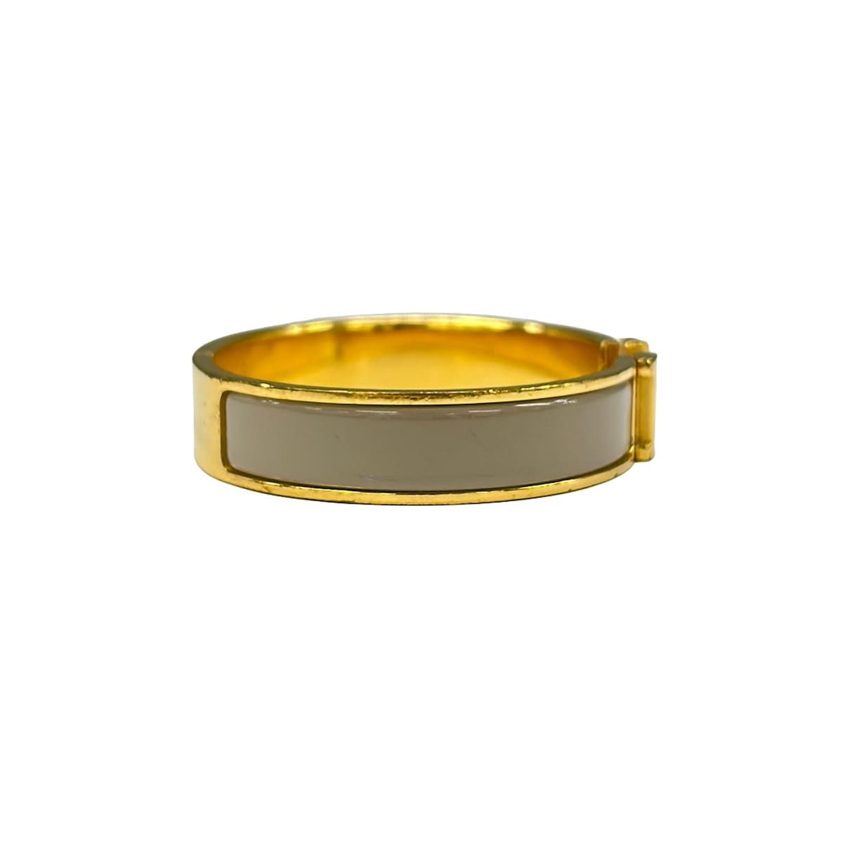 Hermes Bangle Click Gold Gray Beige Bracelet — view 2