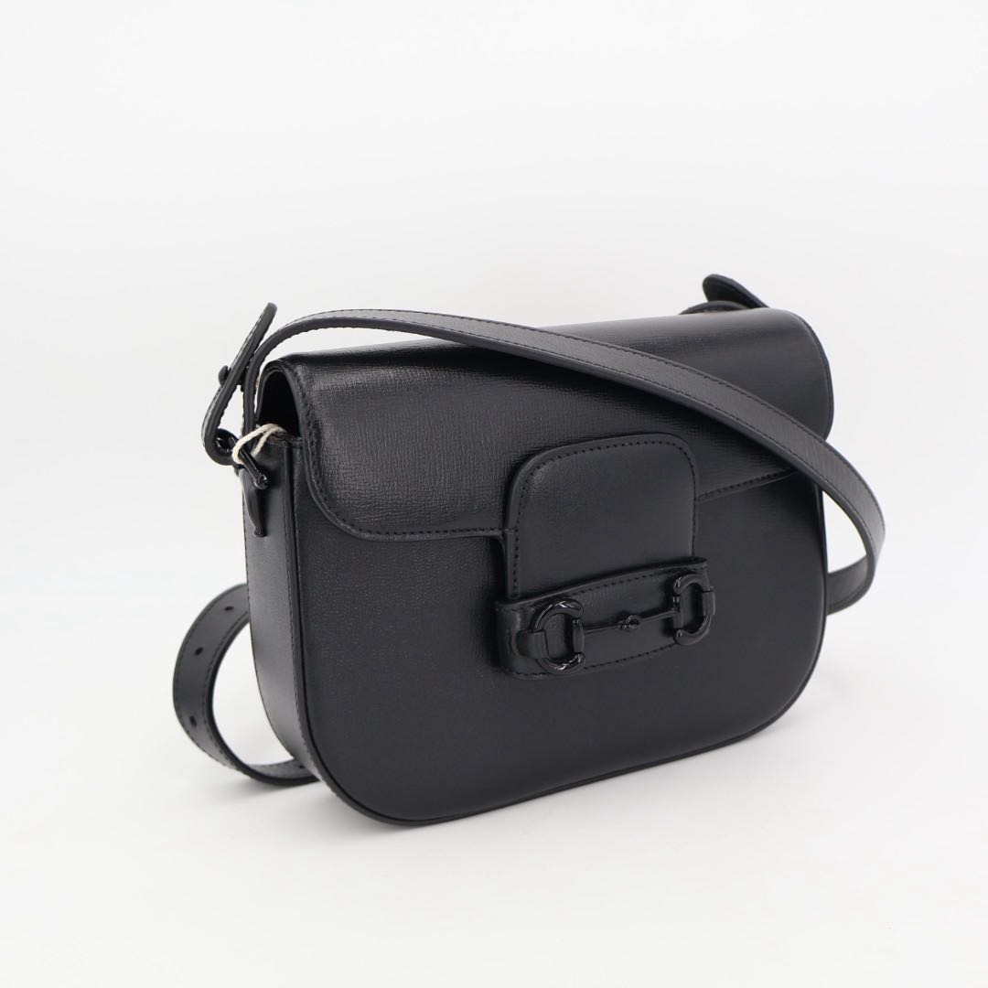 Gucci Horsebit 2-Way Black Shoulder Bag — view 4