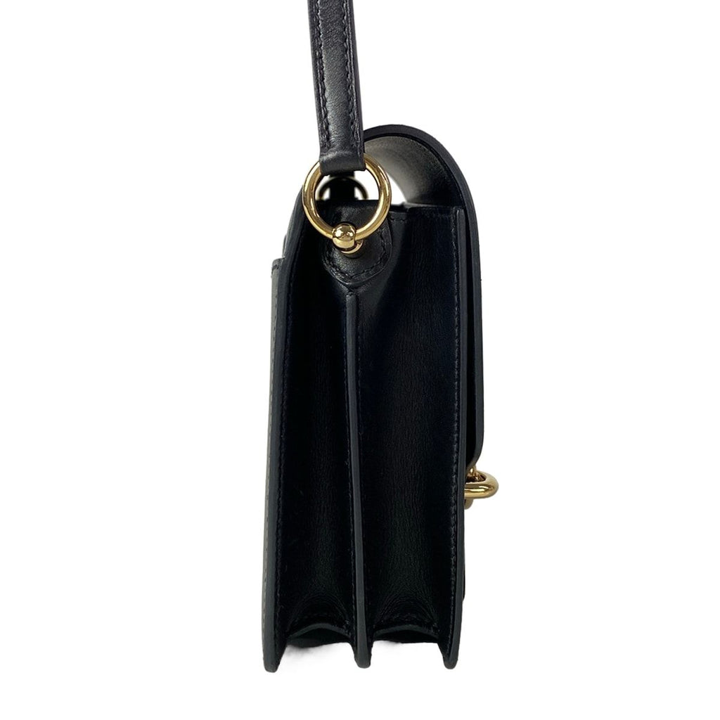 Hermes Shoulder Bag Sac Roulis Miniroulis Black Gold — view 2