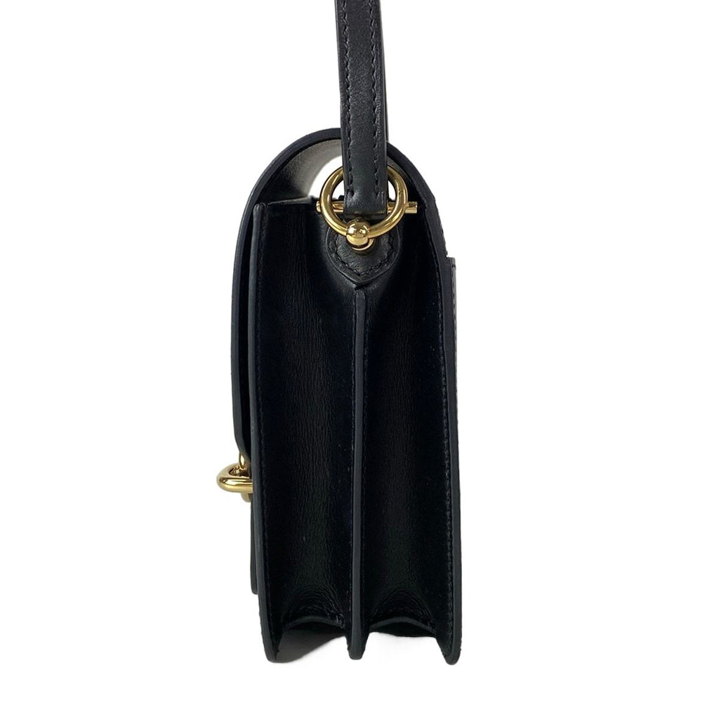Hermes Shoulder Bag Sac Roulis Miniroulis Black Gold — view 4