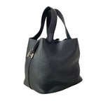 Hermes Handbag Picotin Lock MM Black Silver