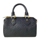 Louis Vuitton Handbag Monogram Empreinte Nano Speedy Noir Leather Cowhide