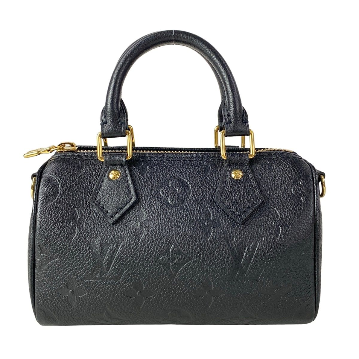 Louis Vuitton Handbag Monogram Empreinte Nano Speedy Noir Leather Cowhide