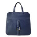 Hermes Handbag Halzan 31 Blue Nuit Silver