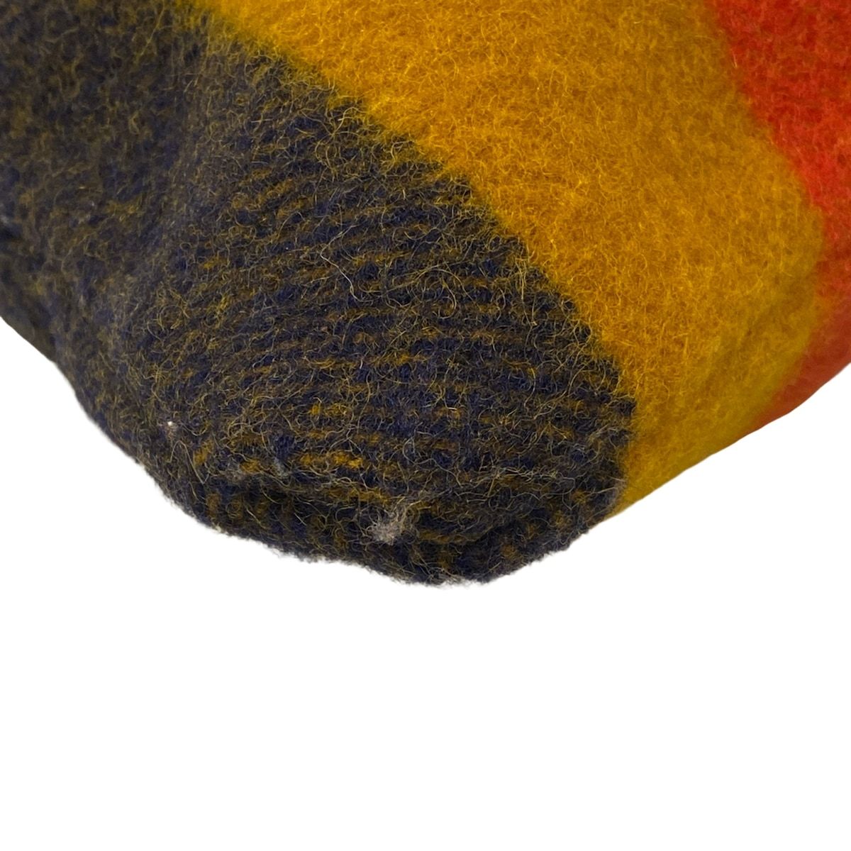 Hermes Shoulder Bag Ali Nuro Cover Dark Yellow Red Dark Navy Border Wool — view 6