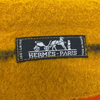 Hermes Shoulder Bag Ali Nuro Cover Dark Yellow Red Dark Navy Border Wool — view 8