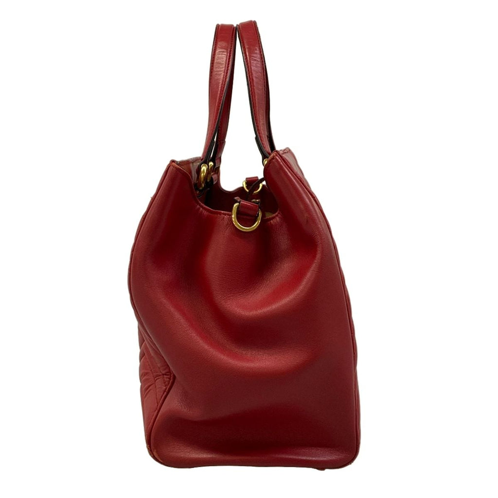 Gucci Tote GG Marmont Red Quilted Leather — view 4