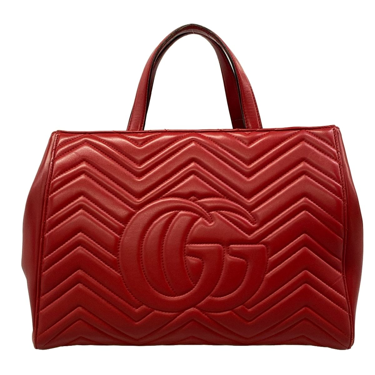 Gucci Tote GG Marmont Red Quilted Leather — view 3