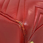 Gucci Tote GG Marmont Red Quilted Leather — view 6