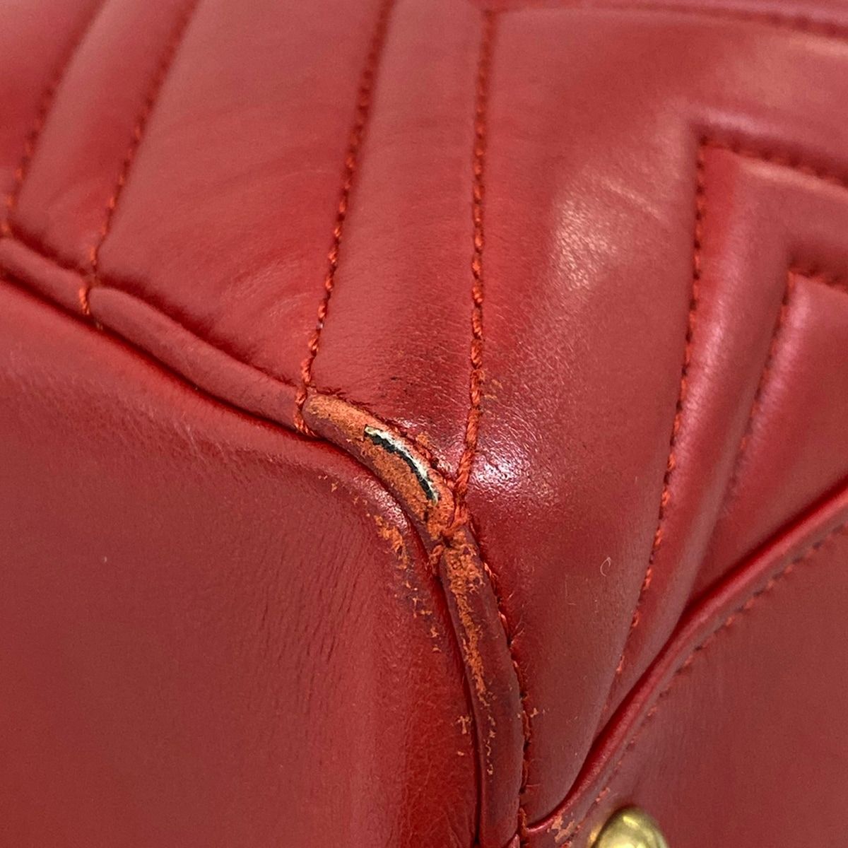 Gucci Tote GG Marmont Red Quilted Leather — view 6