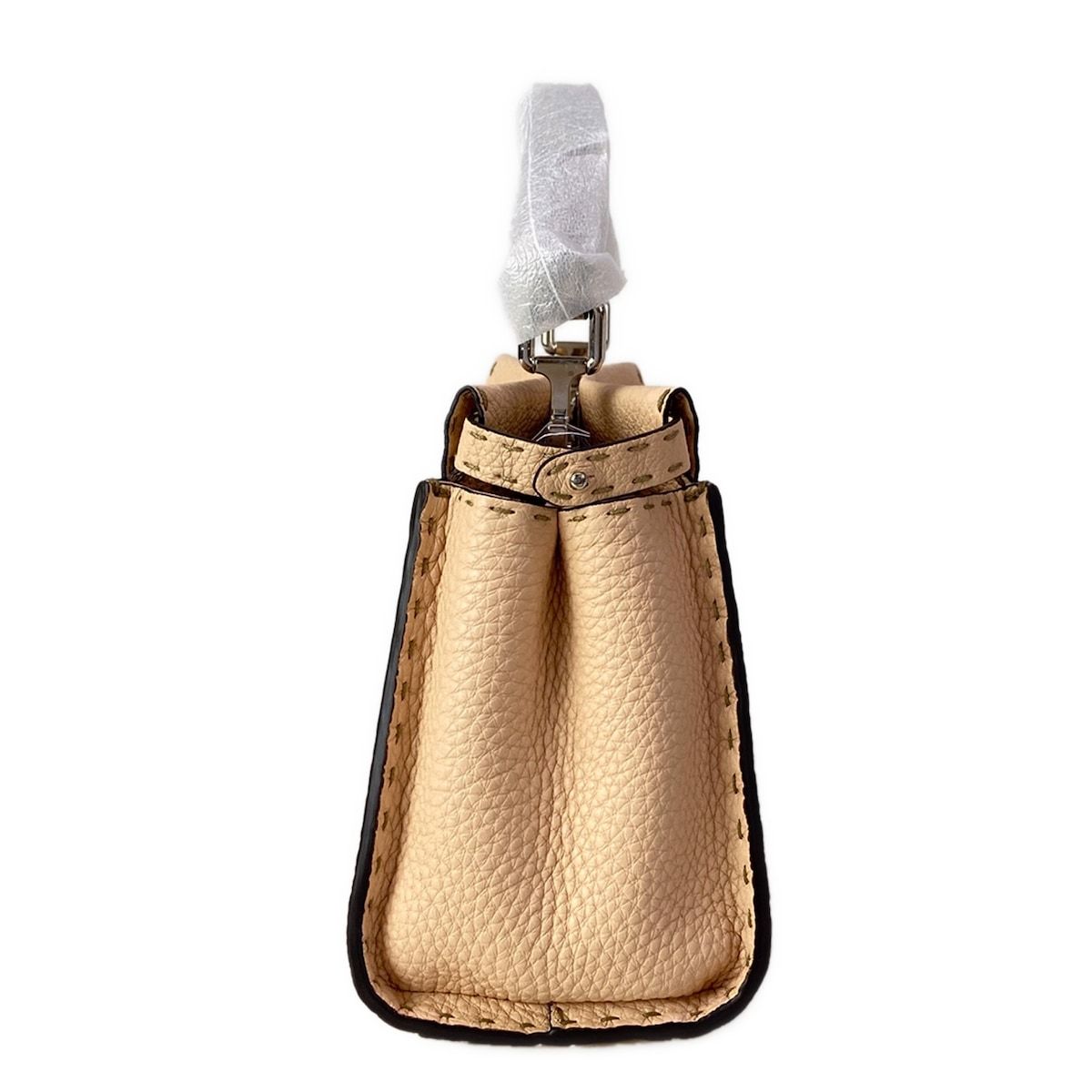 Fendi Handbag Peekaboo Iconic Smallselleria Pink Beige Leather — view 2