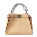 Fendi Handbag Peekaboo Iconic Smallselleria Pink Beige Leather