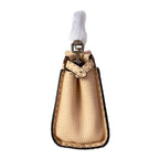 Fendi Handbag Peekaboo Iconic Smallselleria Pink Beige Leather — view 4