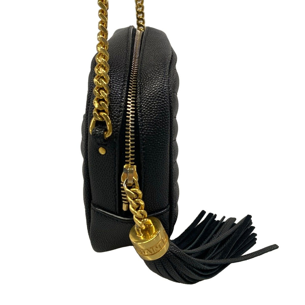 Saint Laurent Paris Shoulder Bag le Black Gold Leather — view 2