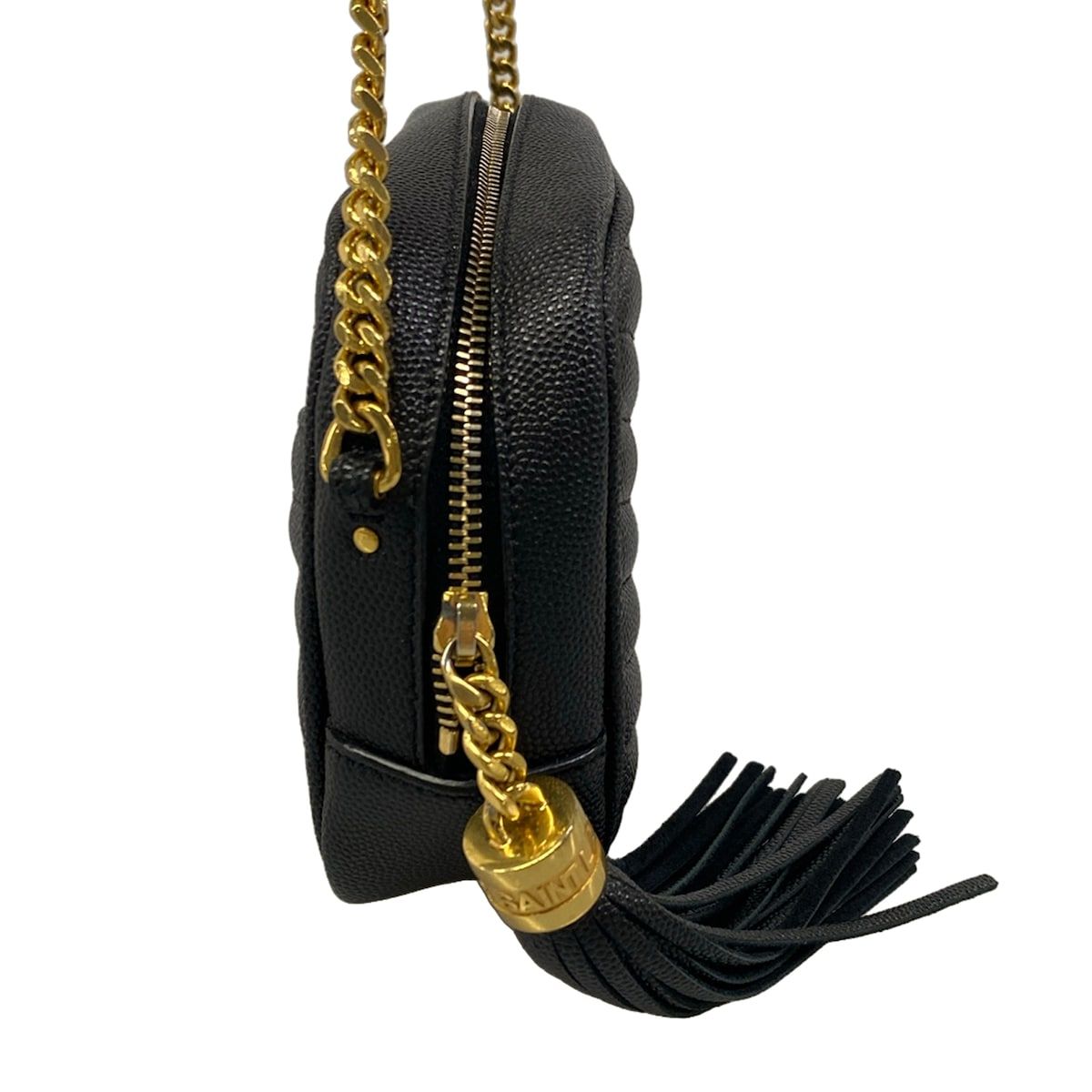 Saint Laurent Paris Shoulder Bag le Black Gold Leather — view 2