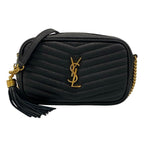 Saint Laurent Paris Shoulder Bag le Black Gold Leather