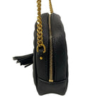 Saint Laurent Paris Shoulder Bag le Black Gold Leather — view 4