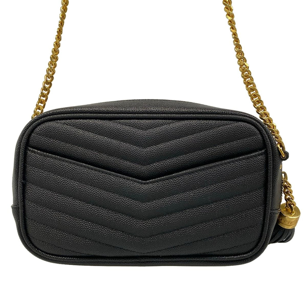Saint Laurent Paris Shoulder Bag le Black Gold Leather — view 3
