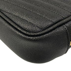 Saint Laurent Paris Shoulder Bag le Black Gold Leather — view 6