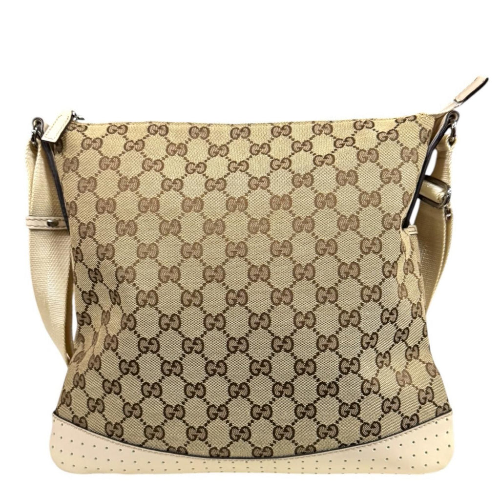 Gucci GG Canvas Shoulder Bag White — view 3