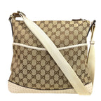 Gucci GG Canvas Shoulder Bag White