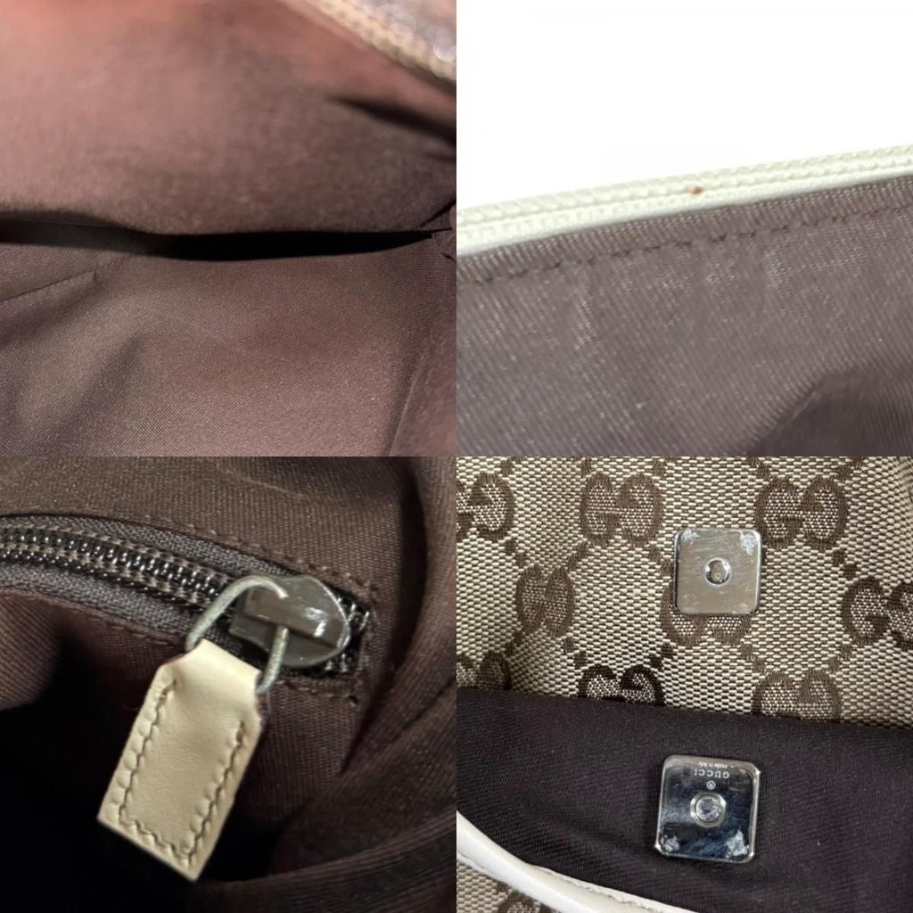 Gucci GG Canvas Shoulder Bag White — view 8
