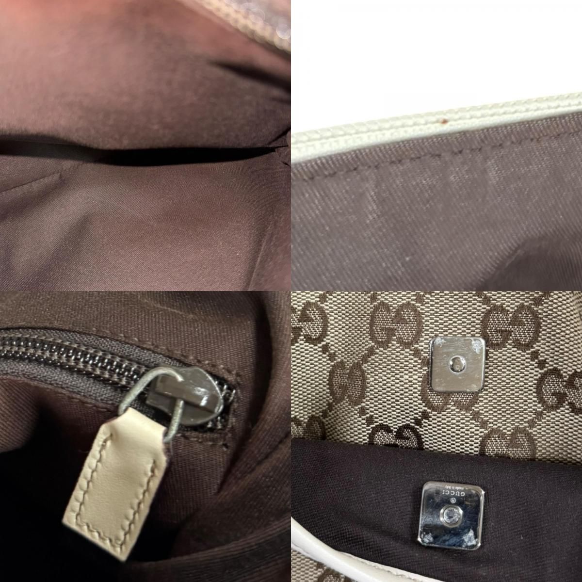 Gucci GG Canvas Shoulder Bag White — view 8