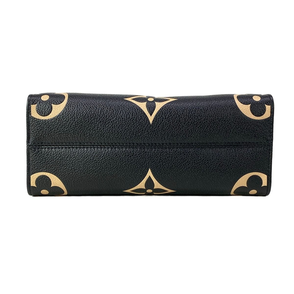 Louis Vuitton Tote Monogram Empreinte On The Go PM Black Beige Leather Cowhide — view 5