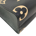 Louis Vuitton Tote Monogram Empreinte On The Go PM Black Beige Leather Cowhide — view 8