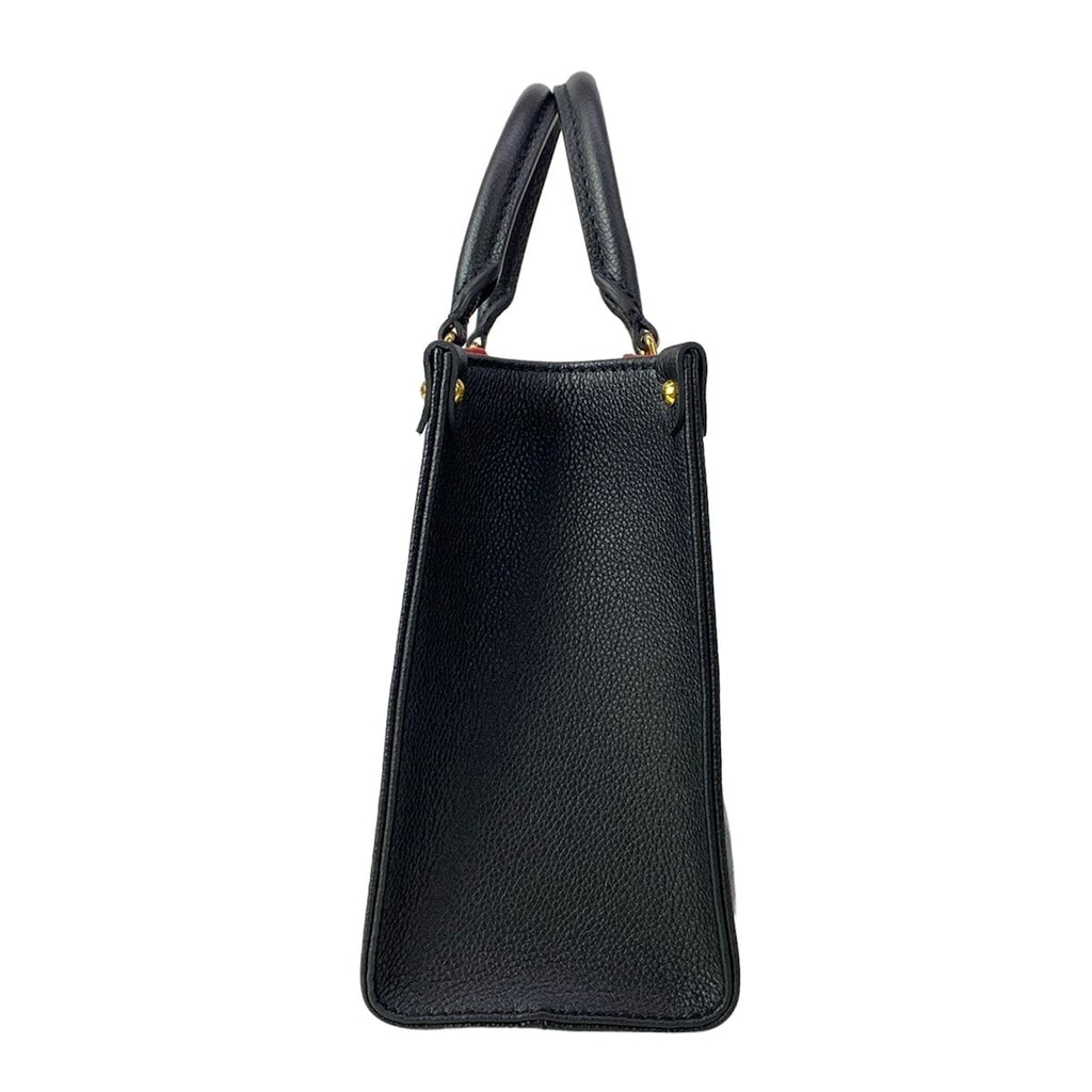 Louis Vuitton Tote Monogram Empreinte On The Go PM Black Beige Leather Cowhide — view 4