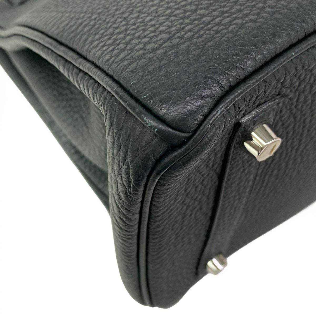 Hermes Handbag Birkin 30 Blue Au Champagne Silver — view 8