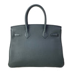 Hermes Handbag Birkin 30 Blue Au Champagne Silver — view 3