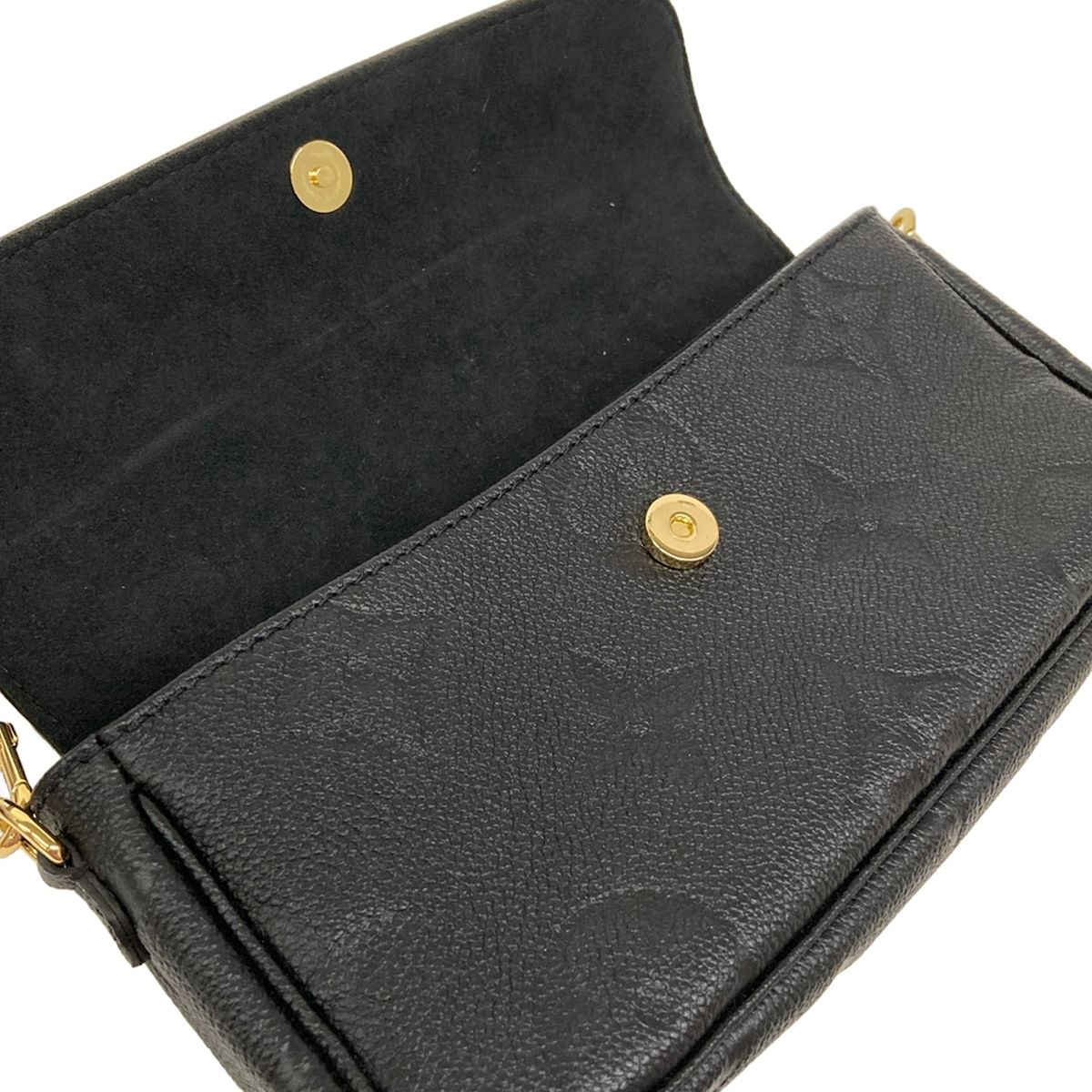 Louis Vuitton Wallet Monogram Empreinte on Chain Noir Leather Cowhide Shoulder — view 3