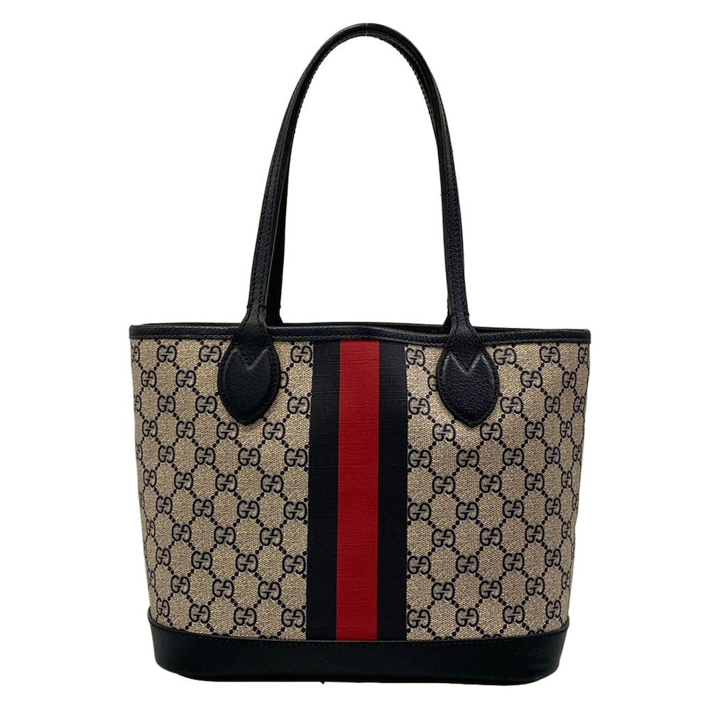 Gucci Tote Ophidia Small Beige Navy Red Leather — view 3