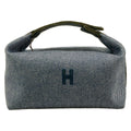 Hermes Handbag Brid-a-brac GM Navy Khaki Wool