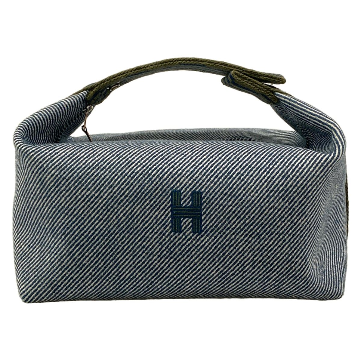 Hermes Handbag Brid-a-brac GM Navy Khaki Wool