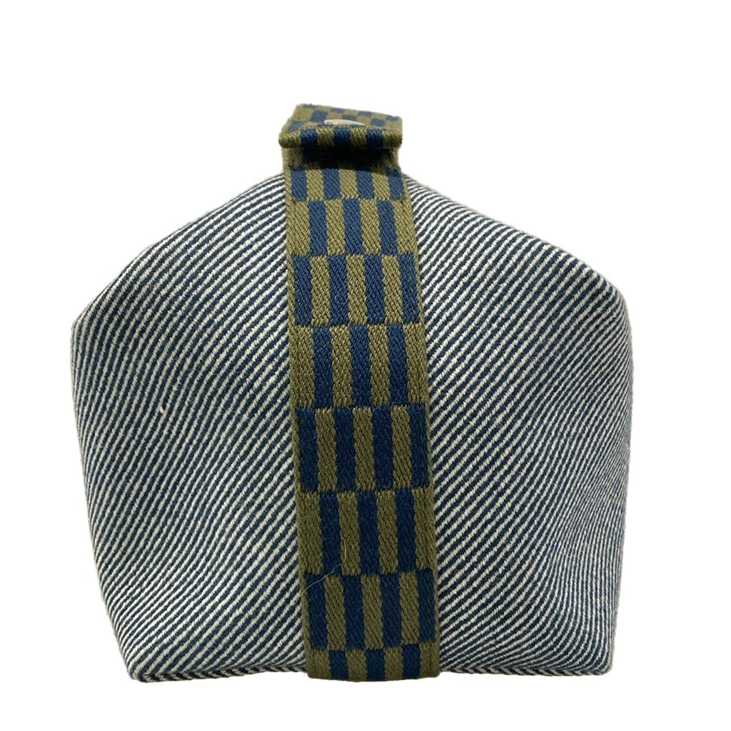 Hermes Handbag Brid-a-brac GM Navy Khaki Wool — view 4