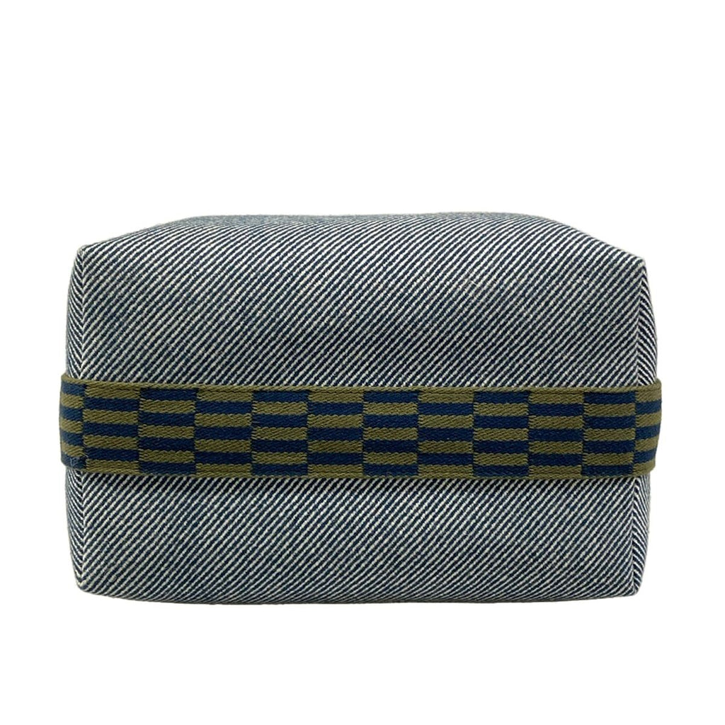 Hermes Handbag Brid-a-brac GM Navy Khaki Wool — view 5