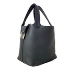 Hermes Handbag Picotin Lock PM Black Silver