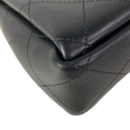 Chanel Shoulder Bag Quilted Black Metal Chain Gold — view 6